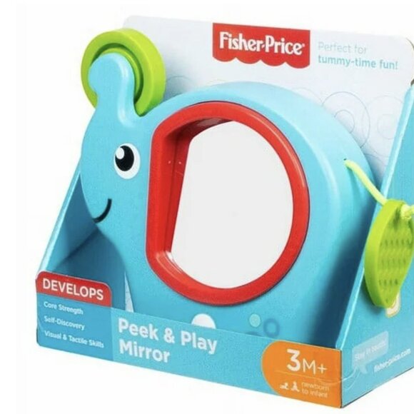 NIB Fisher-Price Aqua Elephant Activity Mirror | Baby Toy | Baby Shower Gift - Picture 1 of 3